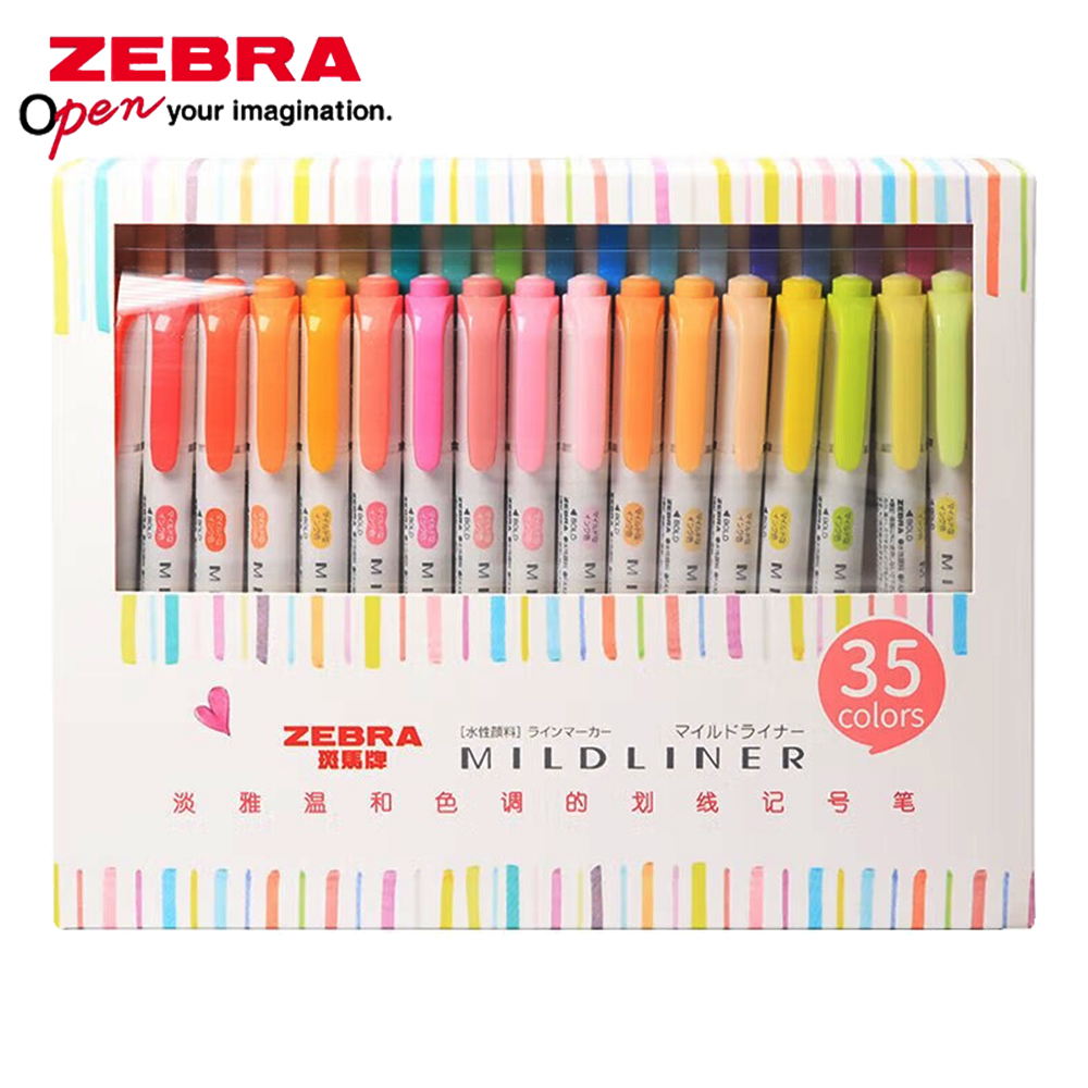 35 Color ZEBRA Mildliner Highl - огляд і ціна Pastel Highlighter Set Double Ended