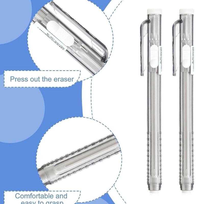 12 Pcs Retractable Mechanical  - огляд і ціна Retractable Eraser Pen Click