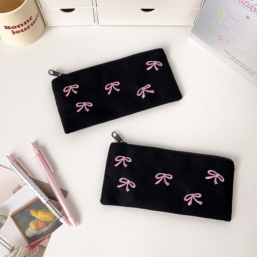 Bowknot Bow Stationery Bag Lar - огляд і ціна Aesthetic Large Pencil Case Pouch