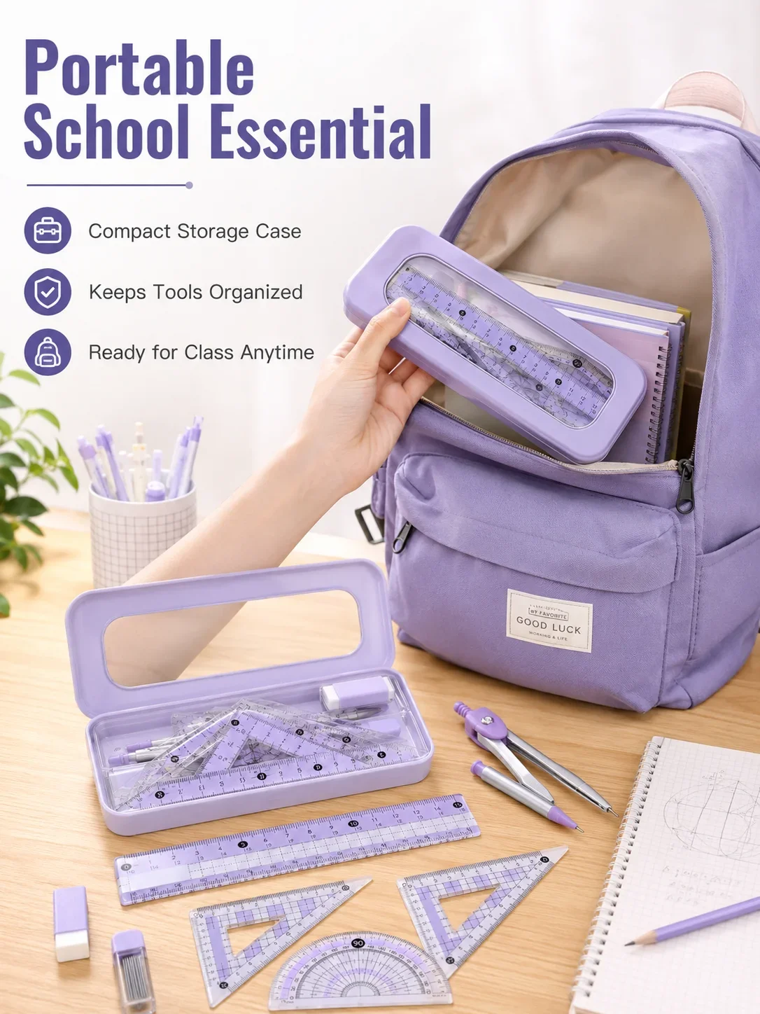 8-Piece Math Geometry Set for  - огляд і ціна Math Geometry Set With Compass