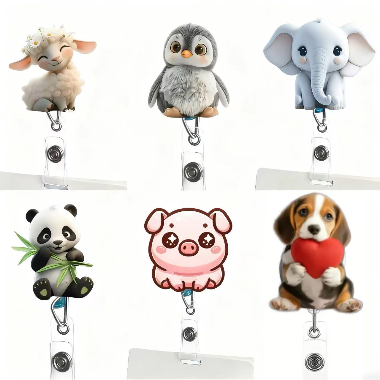 1PC Cute Cat Retractable Badge - огляд і ціна School Supplies