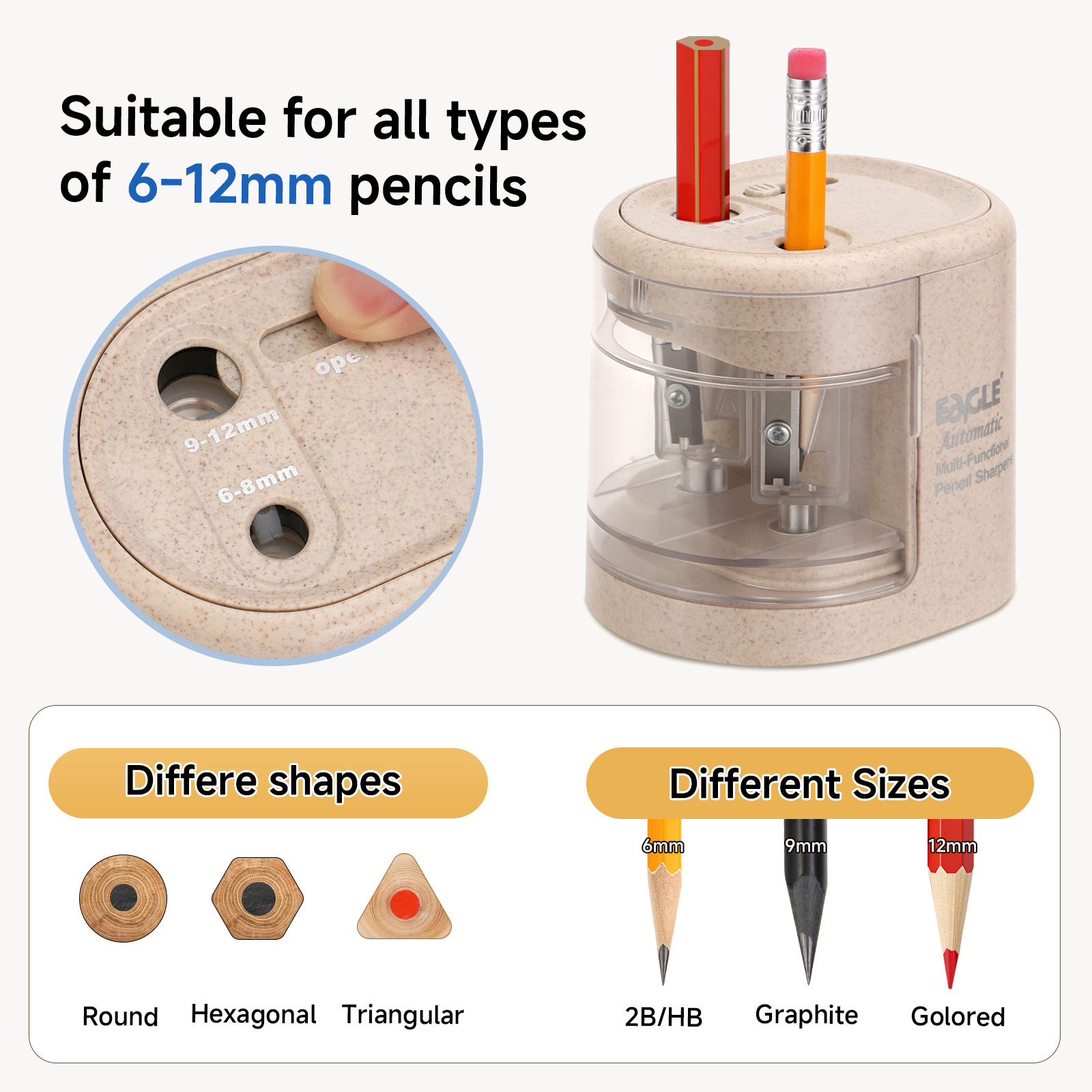 EAGLE Automatic Electric Penci - огляд і ціна Electric Pencil Sharpener Usb