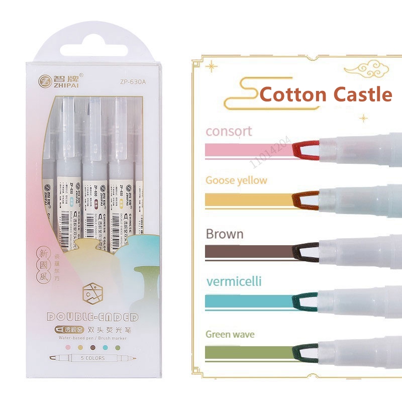 5pcs/set Double Tip Highlighte - огляд і ціна Pastel Highlighter Set Double Ended