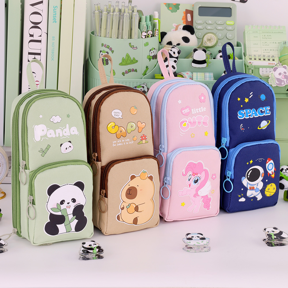 Cute Cartoon Capybara Pencil C - огляд і ціна Aesthetic Large Pencil Case Pouch