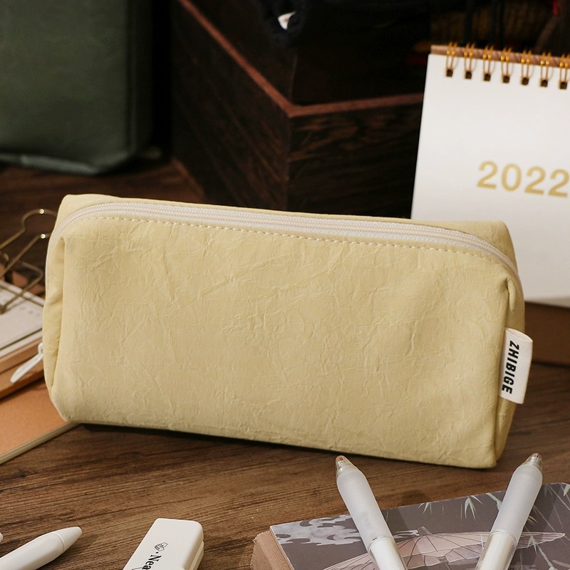 Kawaii Cream Leather Pencil Ca - огляд і ціна Aesthetic Large Pencil Case Pouch