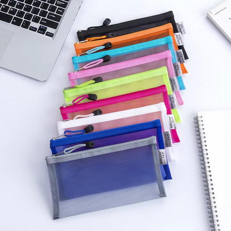 NEW Durable Zipper Mesh Pencil - огляд і ціна Clear Mesh Pencil Pouch For Exam