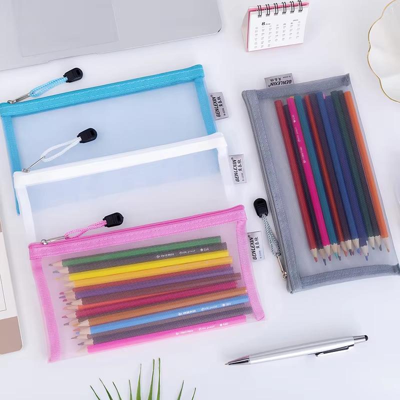 NEW Durable Zipper Mesh Pencil - огляд і ціна Clear Mesh Pencil Pouch For Exam