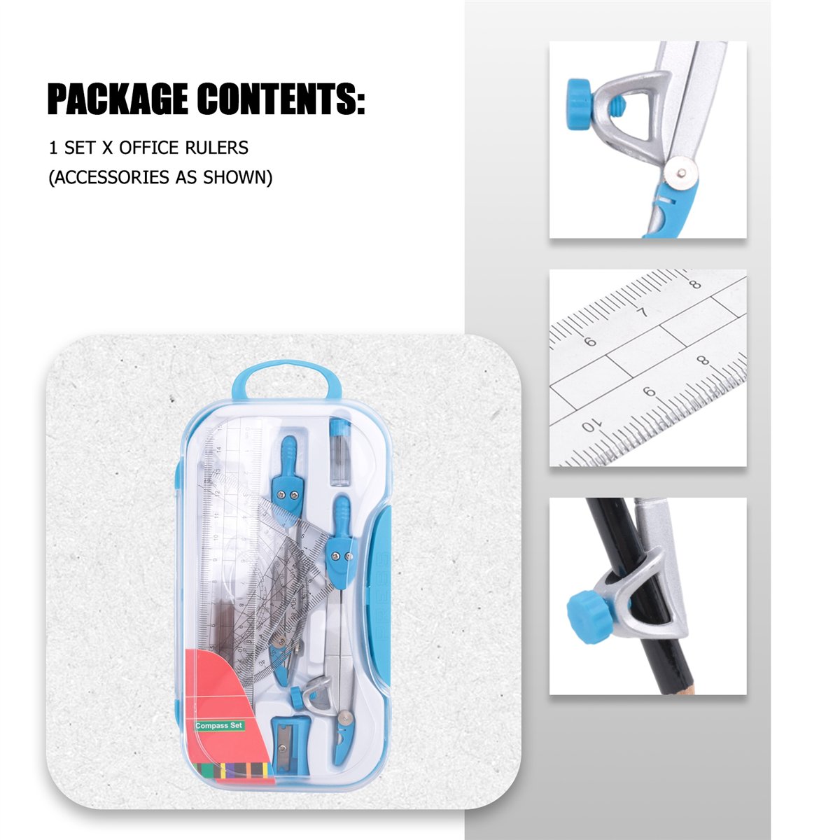 MALL Geometry Compass Set 10Pc - огляд і ціна Math Geometry Set With Compass