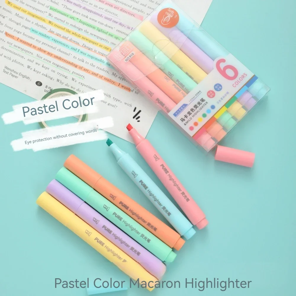 6PCS Pastel Highlighter Pens - - огляд і ціна Pastel Highlighter Set Double Ended