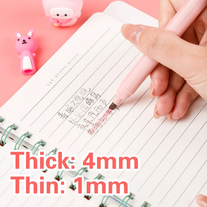 6 pcs/pack Kawaii Cat Claw Pas - огляд і ціна Pastel Highlighter Set Double Ended