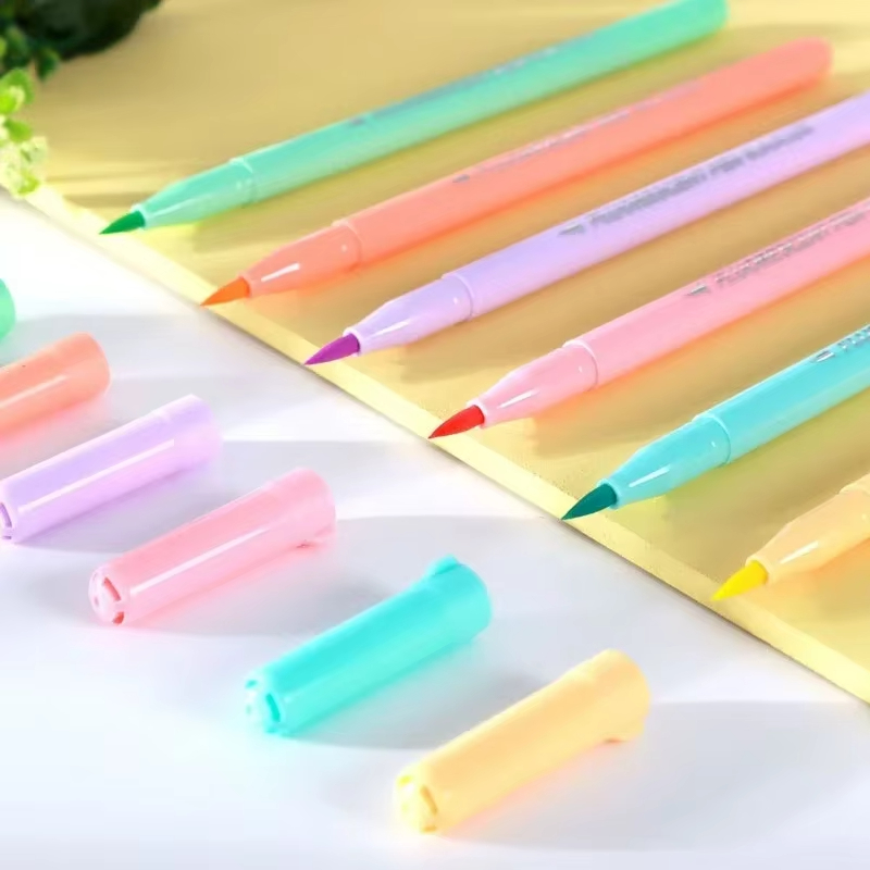 6 colors Soft Brush Fluorescen - огляд і ціна Pastel Highlighter Set Double Ended