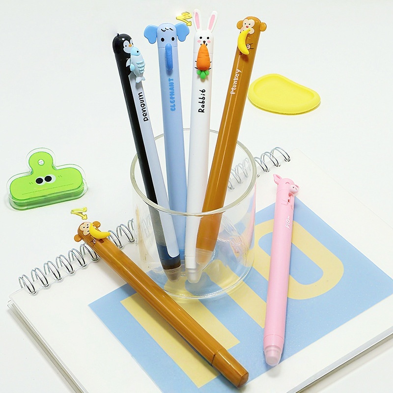 6 Pack Cute Cartoon Animal Ret - огляд і ціна Retractable Eraser Pen Click