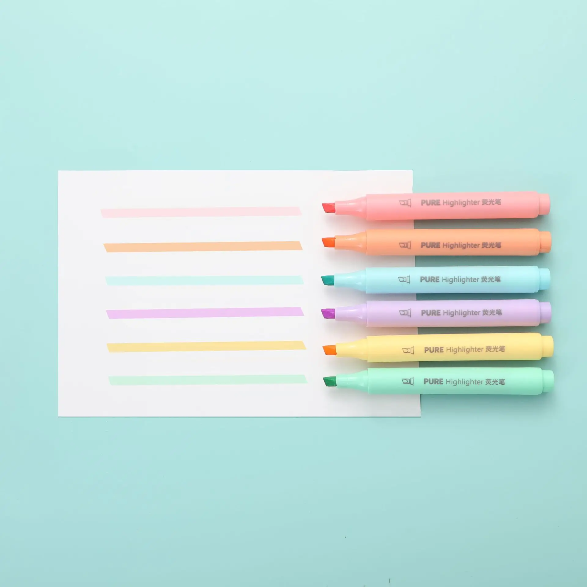 6Pcs/set Pastel Color Macaron  - огляд і ціна Pastel Highlighter Set Double Ended